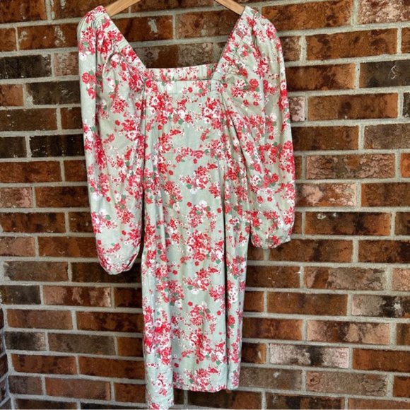 Anthropologie  * Forever that Girl Puff Sleeve mini dress 100% cotton - Picture 3 of 12